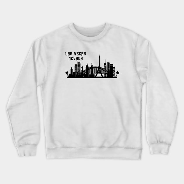 Las Vegas Nevada skyline Crewneck Sweatshirt by Travellers